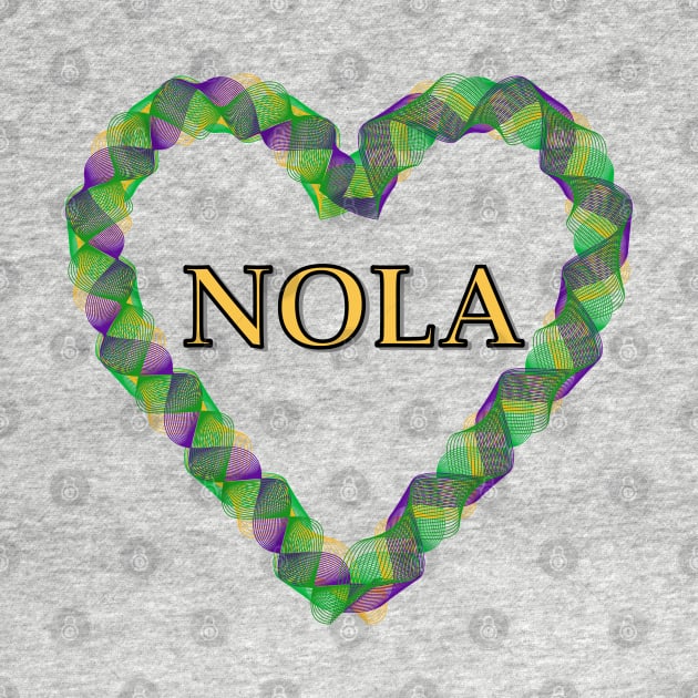 NOLA Heart Wreath - Mardi Gras by ObscureDesigns